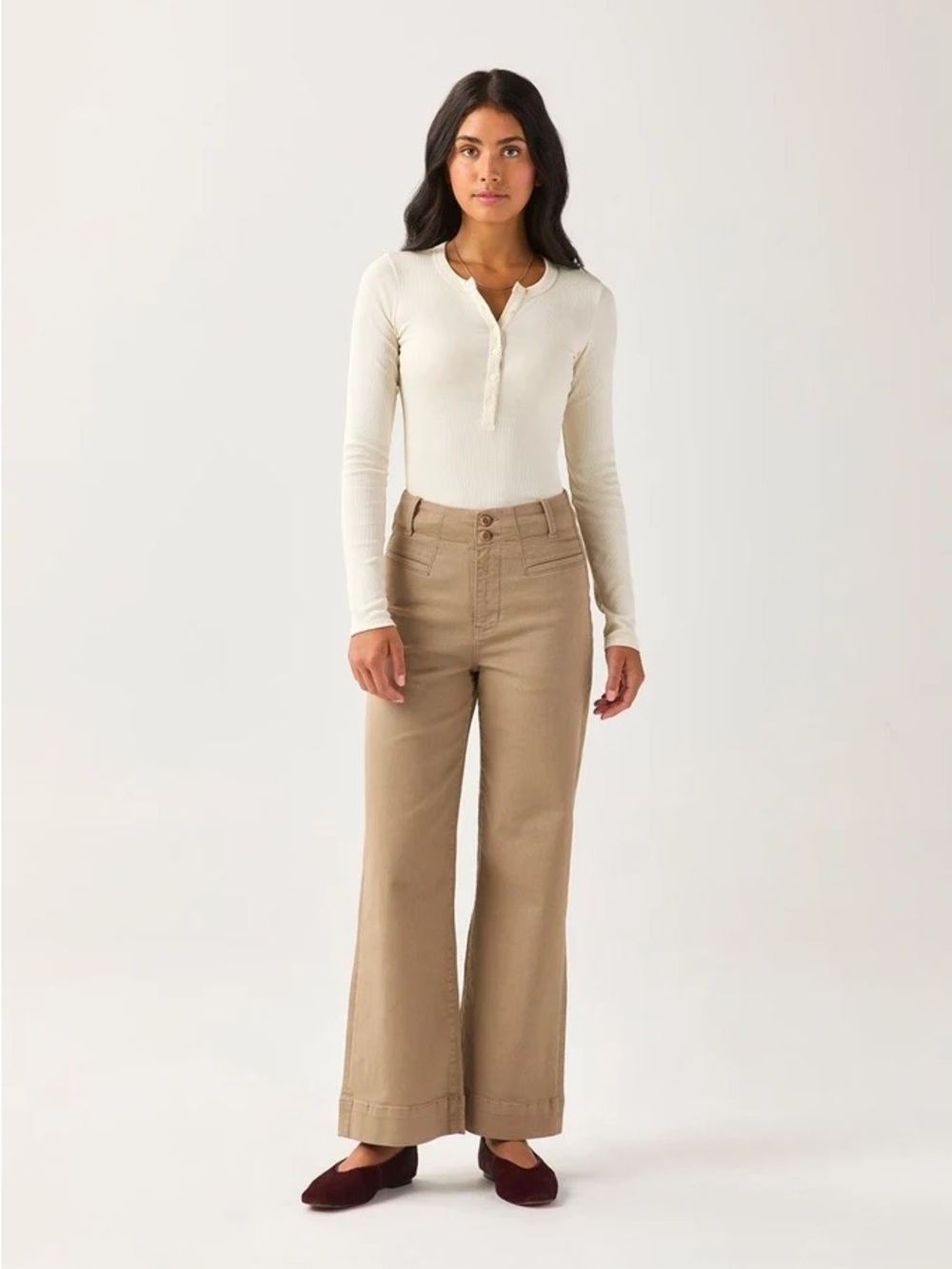 DU/ER FlexTwill High Rise Trouser in Desert Tan